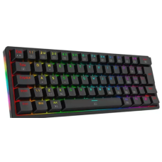TECLADO MECANICO GAMER REDRAGON AKALI PRETO RGB SWITCH MARROM