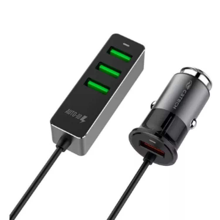 CARREGADOR VEICULAR C/4 USB QC3.0 3,4ª UVC-Q430BK C3T