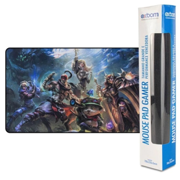 Mouse Pad Gamer 700x350x3mm Exbom Mp-7035C Liga Dos Lendarios