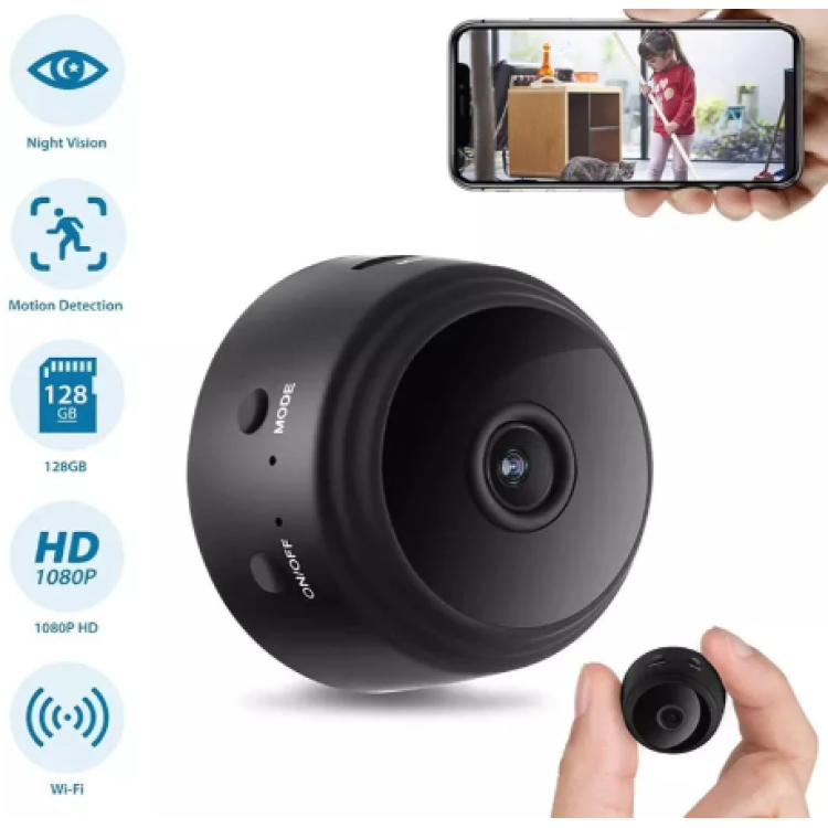Mini Câmera de Segurança Espiã A9, Wifi Com Sensor E Visão Noturna, Sem Fio, Casa Inteligente, Detector De Presença, Suporta Cartão 128 Gb Mini Câmera de Segurança Espiã A9, Wifi Com Sensor E Visão Noturna, Sem Fio, Casa Inteligente, Detector De Presença, Suporta Cartão 128 Gb
