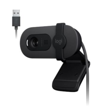 Webcam Logitech Brio 100 Full HD 30 FPS, Microfone, USB-A, Correção Automática, Grafite