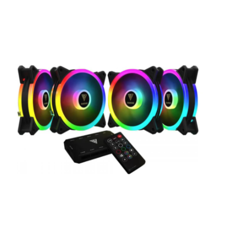 Kit Cooler FAN com 4 Unidades GAMDIAS Aeolus - M2-1204R Kit Cooler FAN com 4 Unidades GAMDIAS Aeolus - M2-1204R