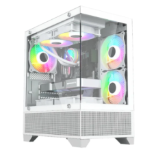 Gabinete Casco Liketec Kingdom Snow Mid Tower Vidro Temperado Usb S/fan Branco