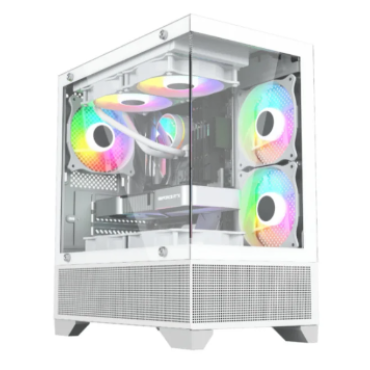 Gabinete Liketec Kingdom Snow Mid Tower Vidro Temperado Usb S/fan Branco