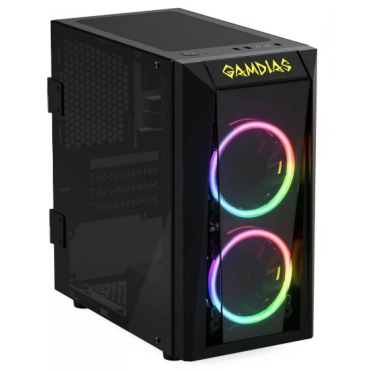 Gabinete Gamer Gamdias, Talos E1, Preto, Com Fans