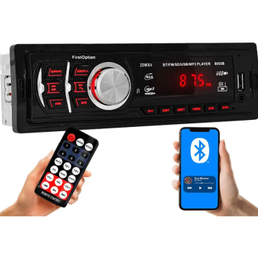 Rádio MP3 First Option com USB, bluetooth e leitor de cartão SD - 8850B 