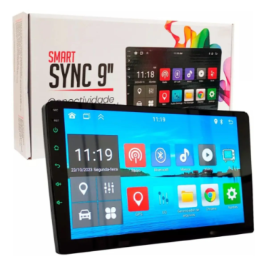 FpImport Smart Sync 9” 2 Din/ Bluetooth/ Espelhamento Android e IOS 638-27.3
