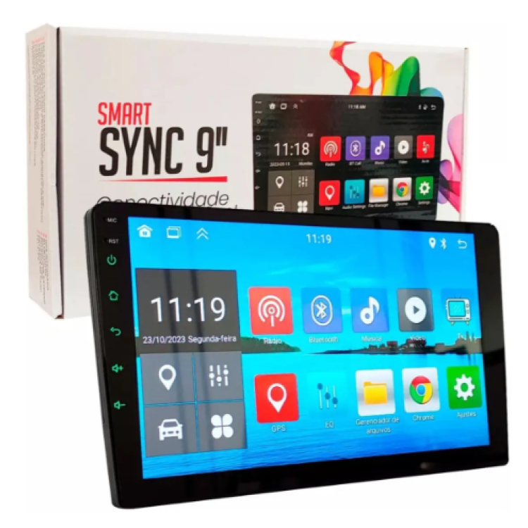 FpImport Smart Sync 9” 2 Din/ Bluetooth/ Espelhamento Android e IOS 638-27.3 FpImport Smart Sync 9” 2 Din/ Bluetooth/ Espelhamento Android e IOS 638-27.3