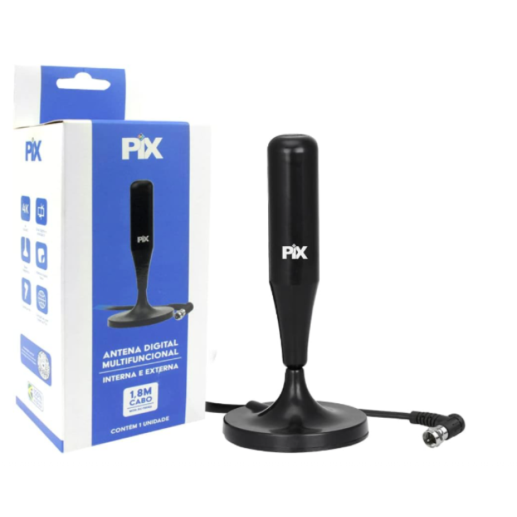 PIX ANTENA DIGITAL INTERNA HDTV 1.8M BASE C/IMA, PIX, SC-T606A PIX ANTENA DIGITAL INTERNA HDTV 1.8M BASE C/IMA, PIX, SC-T606A