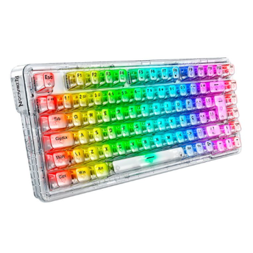 Teclado Mecanico Redragon ELF Pro, RGB, Switch Crystal, Transparente, K649CT-RGB-PRO-PT
