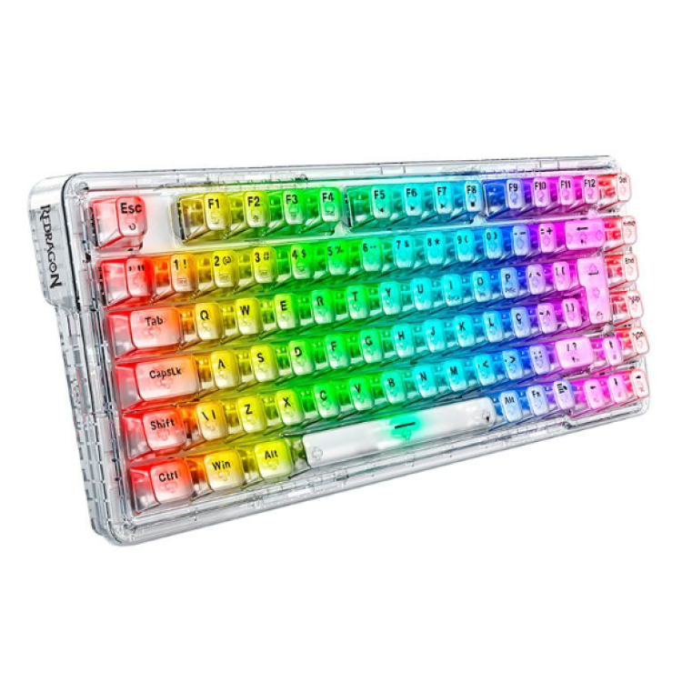 Teclado Mecanico Redragon ELF Pro, RGB, Switch Crystal, Transparente, K649CT-RGB-PRO-PT Teclado Mecanico Redragon ELF Pro, RGB, Switch Crystal, Transparente, K649CT-RGB-PRO-PT