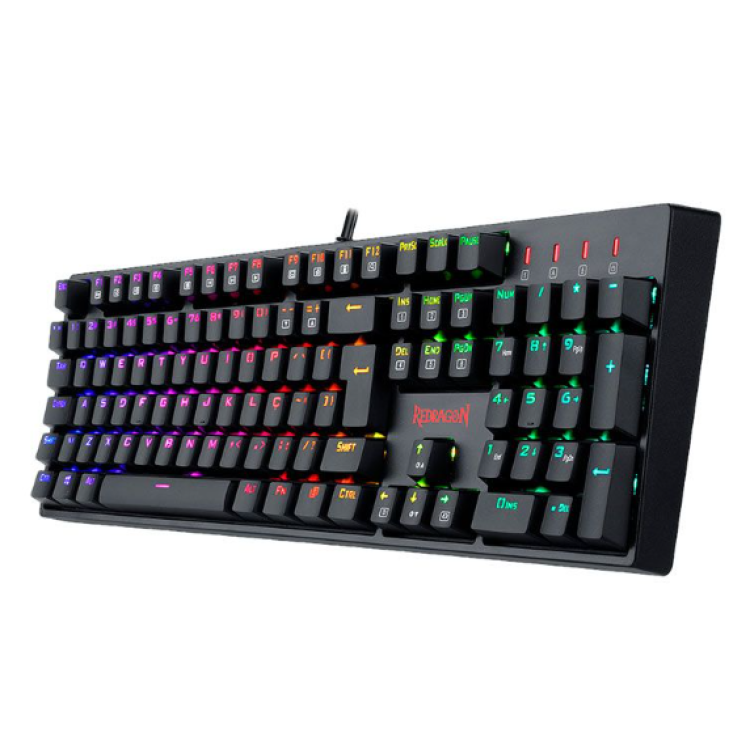 Teclado Mecanico Redragon Surara Pro, RGB, Switch Marrom, Preto, K582RGB-PRO-V2-(PT-BROWN) Teclado Mecanico Redragon Surara Pro, RGB, Switch Marrom, Preto, K582RGB-PRO-V2-(PT-BROWN)