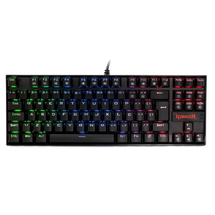 Teclado Mecânico Gamer Redragon Kumara, Anti-Ghosting, RGB, Switch Outemu Brown, ABNT2, Preto, PT - K552RGB-1 (PT-BROWN) Teclado Mecânico Gamer Redragon Kumara, Anti-Ghosting, RGB, Switch Outemu Brown, ABNT2, Preto, PT - K552RGB-1 (PT-BROWN)