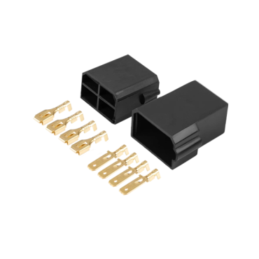 Conector 4 Vias Com Terminais - Preto