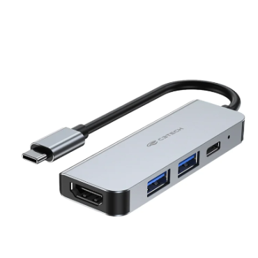 Hub C3tech, Adaptador Leitor De Memoria E Cartões 2 Em 1 Sd/tf, Usb E Usb-c - Hu-l50gy