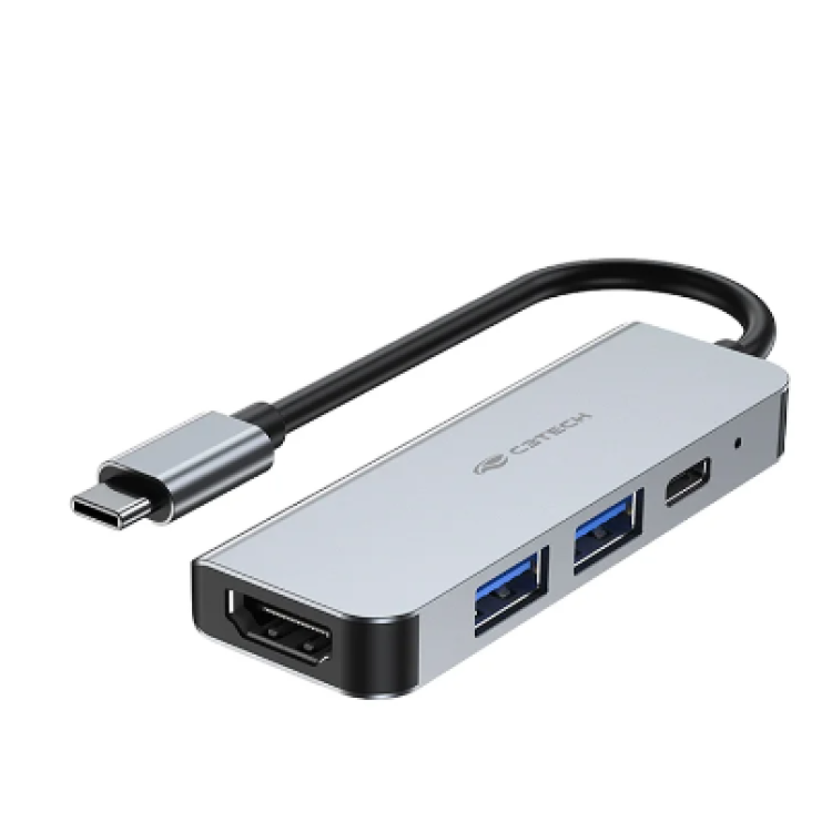 Hub C3tech, Adaptador Leitor De Memoria E Cartões 2 Em 1 Sd/tf, Usb E Usb-c - Hu-l50gy