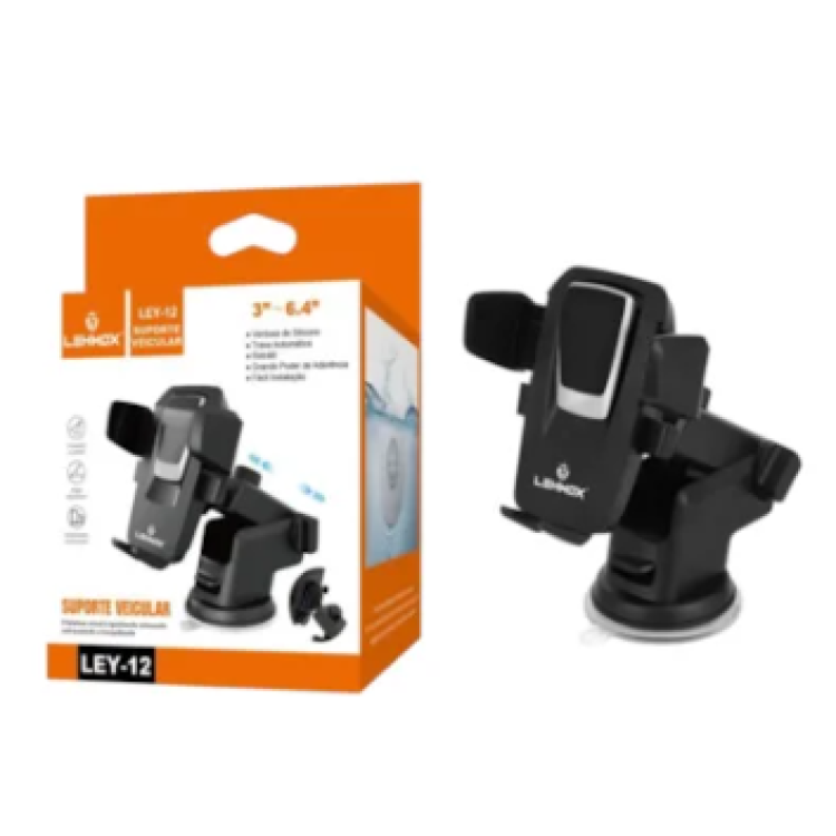 SUPORTE PARA CELULAR VENTOSA GIRATORIA LEY-12 LEHMOX SUPORTE PARA CELULAR VENTOSA GIRATORIA LEY-12 LEHMOX