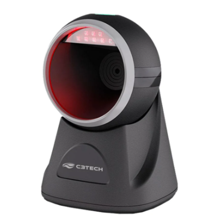Leitor De Código De Barras C3tech Fixo 1d/2d Usb Lb-d200bk