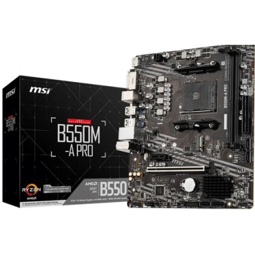 Placa Mae Gamer Msi B550m-a Pro Amd Ryzen Am4 Ddr4 Matx M.2 HDMI/dvi