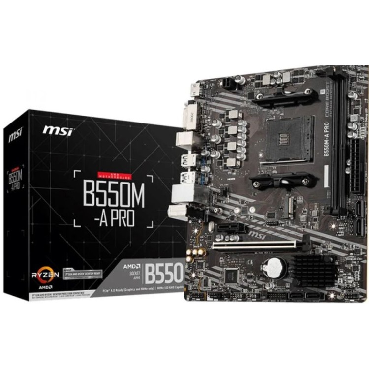 Placa Mae Gamer Msi B550m-a Pro Amd Ryzen Am4 Ddr4 Matx M.2 HDMI/dvi Placa Mae Gamer Msi B550m-a Pro Amd Ryzen Am4 Ddr4 Matx M.2 HDMI/dvi