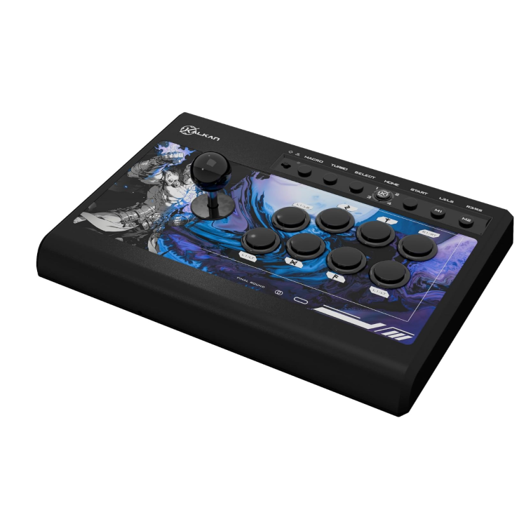 Controle Arcade, Kalkan PUNISH, USB, Alavanca 8 Direções, 14 Botões, Preto - KLK00028 Controle Arcade, Kalkan PUNISH, USB, Alavanca 8 Direções, 14 Botões, Preto - KLK00028