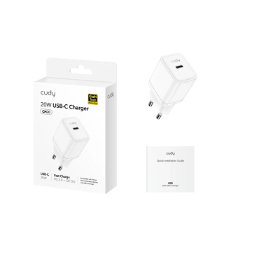 Carregador Cudy 20w Ch20 Usb-c Branco Ch20
