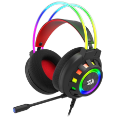 Headset Redragon Circa H281, RGB, Drivers 50mm, P2/P3/USB, Preto, H281