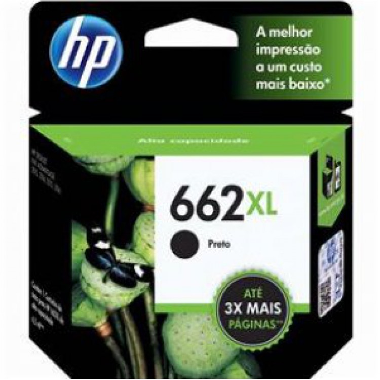 Cartucho de Tinta HP 662 XL Preto