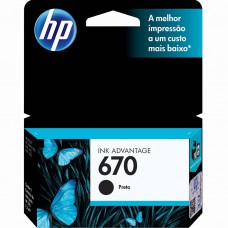 Cartucho Original  HP 670 Preto