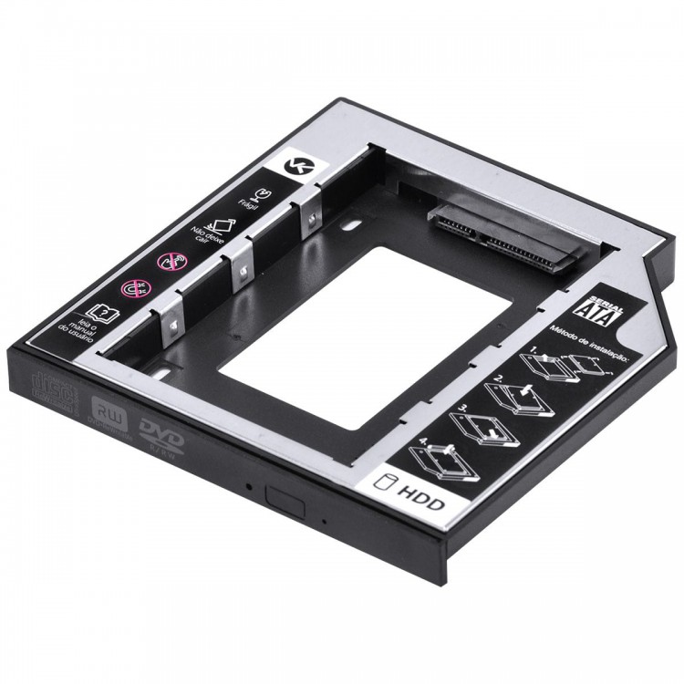 Adaptador Vinik Caddy AC-127 para HD ou SSD, Leitor de DVD/CD Notebook - 32807
