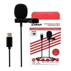 Microfone Lapela Para Celular E Tablet Tipo C Xtrad CH0454
