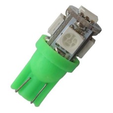 Lâmpada LED Pingo T10 5 Leds 12V Verde (Unidade)