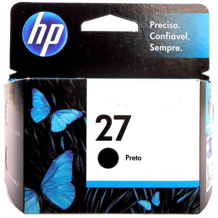 Cartucho de tinta 27, C8727AB preto original 10 ml