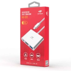 HUB USB C C3TECH 3.0 3 PORTAS COM SAIDA HDMI 4K HU-D10SI PRATA