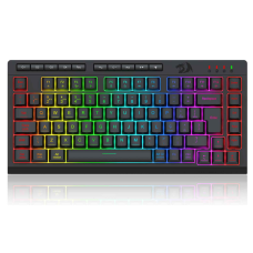 Teclado Membrana Gamer Redragon Crescent 75 Pro, RGB, 75%, Tri-Mode, Preto, K524RGB-PRO