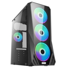 Gabinete Gamer Kalkan Husk Lite S/fan S/fonte Micro-atx Vidro Temperado Preto - Klk00070