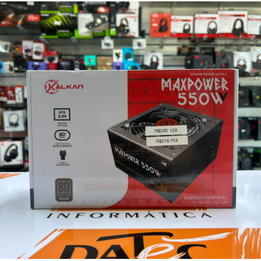 Fonte Gamer Kalkan MaxPower 550W