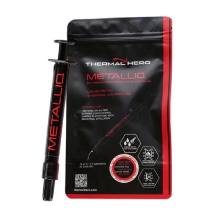 Metal Líquido Metallio Thermal Hero Pasta térmica 1G 80W/mK Metal Líquido Metallio Thermal Hero Pasta térmica 1G 80W/mK