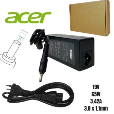 FONTE DE NOTEBOOK COMPATIVEL C/ACER ASPIRE PLUG (3.0 X 1.1MM) 19V 3.42A 65W DY-AC-FINO/KP-AR65B