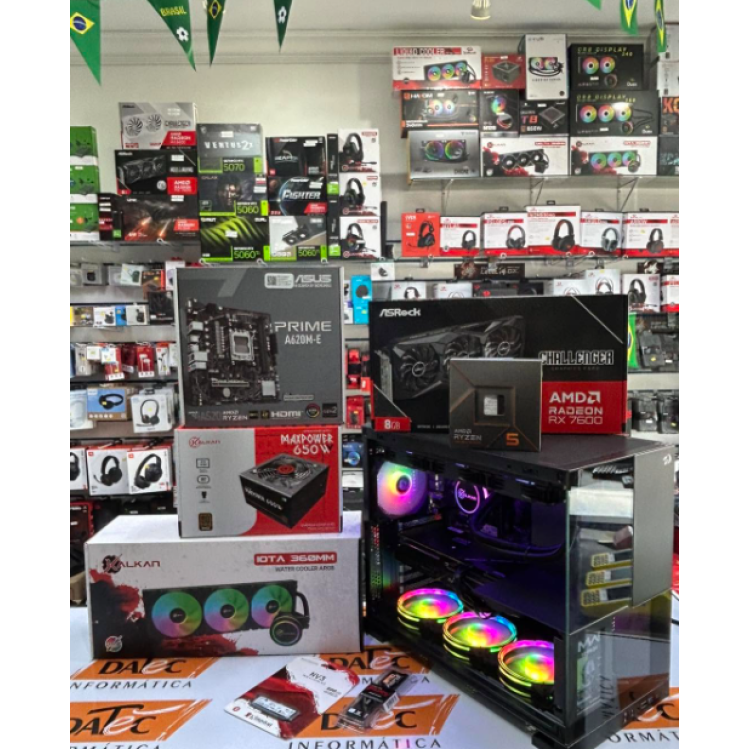 PC Gamer Ryzen 5 5600 + RX 7600 PC Gamer Ryzen 5 5600 + RX 7600