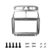 MOLDURA BRIWAX 2 DIN 9” PEUGEOT 307 2002/2012 PRATA TK0655  
