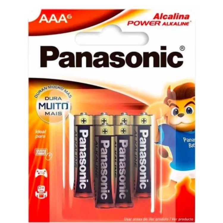 PILHA ALCALINA AAA PANASONIC 