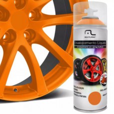 Spray Envelopamento Liquido Laranja Fluorescente 400ml Multilaser