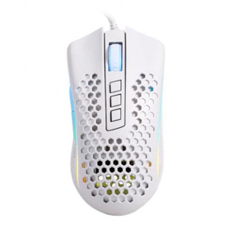 Mouse Gamer Redragon Storm Lunar White rgb, 12400dpi, 7 botões, Branco M808W RGB