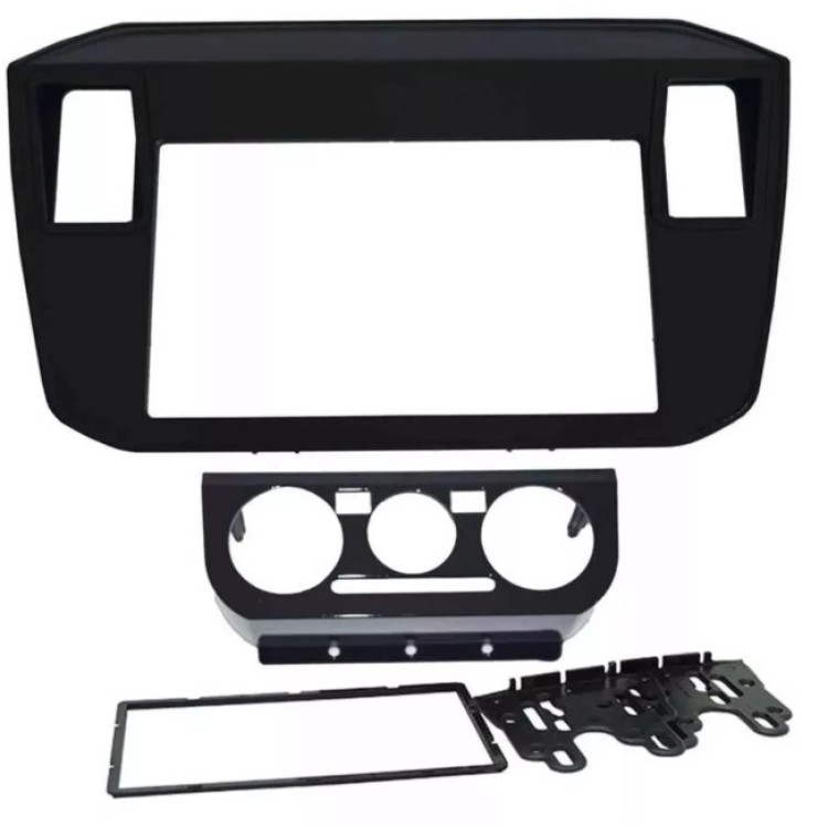 Moldura Painel Dvd 2 Din Volkswagen Up 2017 2018 Preta Ref 4018