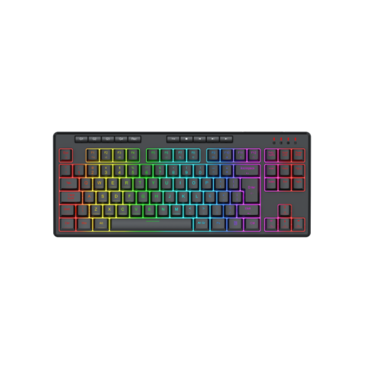 Teclado Gamer Redragon Shiva 87, RGB, Membrana, TKL ABNT2, USB, Preto, K516-RGB Teclado Gamer Redragon Shiva 87, RGB, Membrana, TKL ABNT2, USB, Preto, K516-RGB