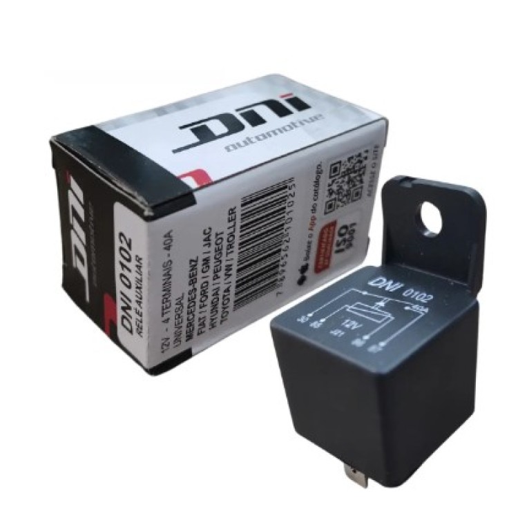 Rele Auxiliar Universal 40A 4 Pinos DNI 0102