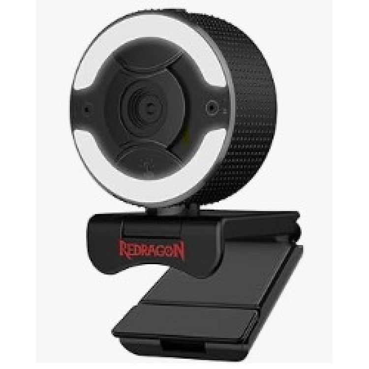 Webcam Gamer Redragon Oneshot USB com LED Integrados Full HD1080p 30FPS GW910