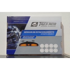 Sensor de Estacionamento 8 pontos Branco Tiger Auto TG-13.7.003