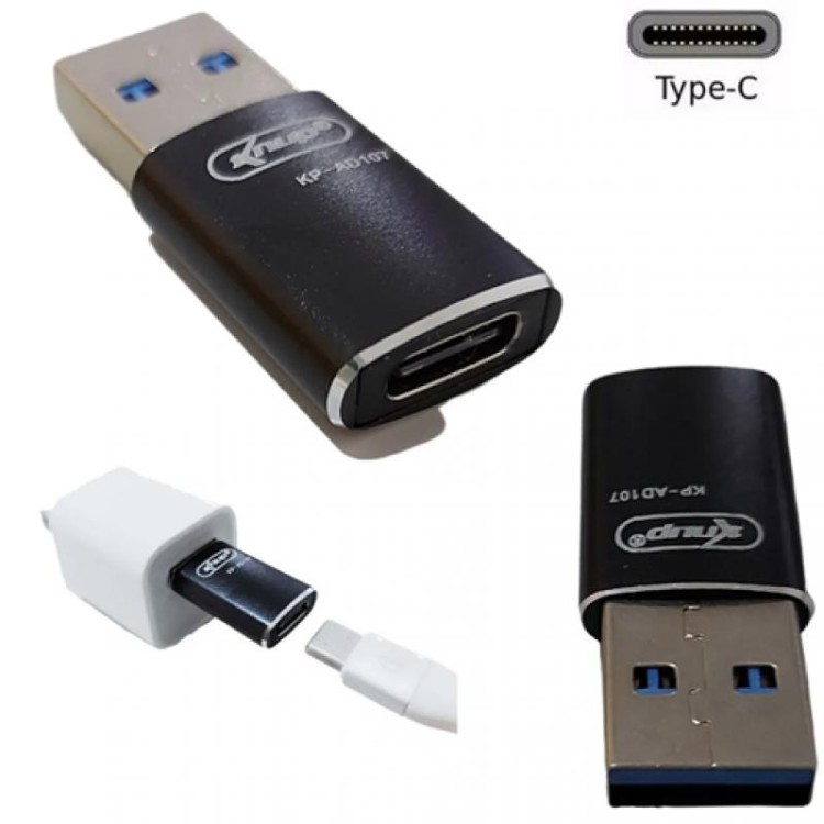 Conversor USB x Tipo C KNUP 3.0 KP-AD107